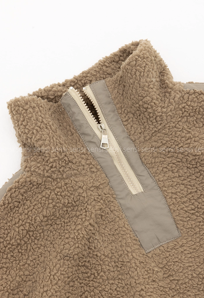 دورس نیم زیپ تدی داخل آستر دار کد1005189